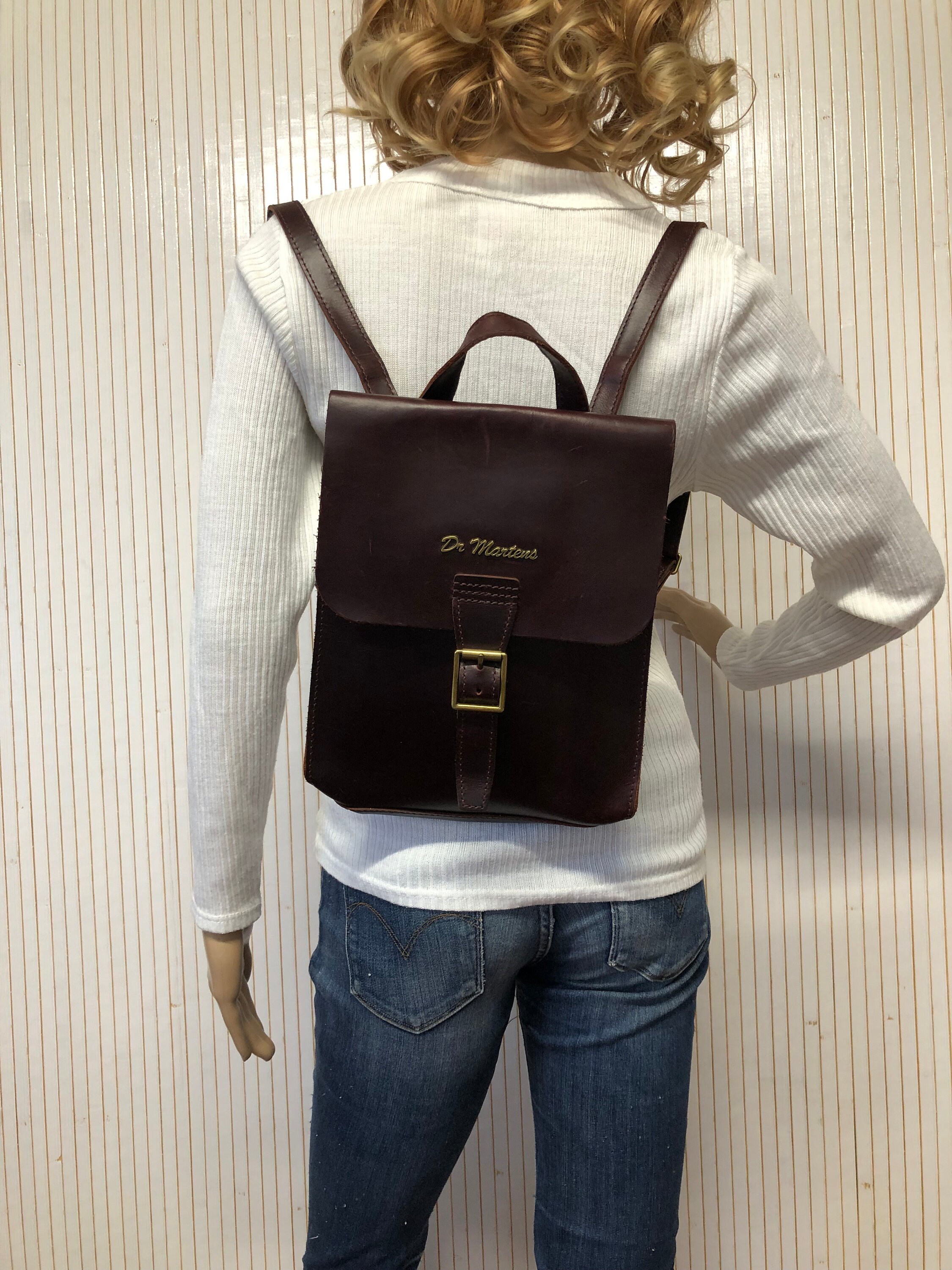 Sac a Dos Vintage Dr Martens Sac Cuir Marron Sacoche Cuir Lisse Sac Unisexe Sac Cuir Brun Etsy Canada
