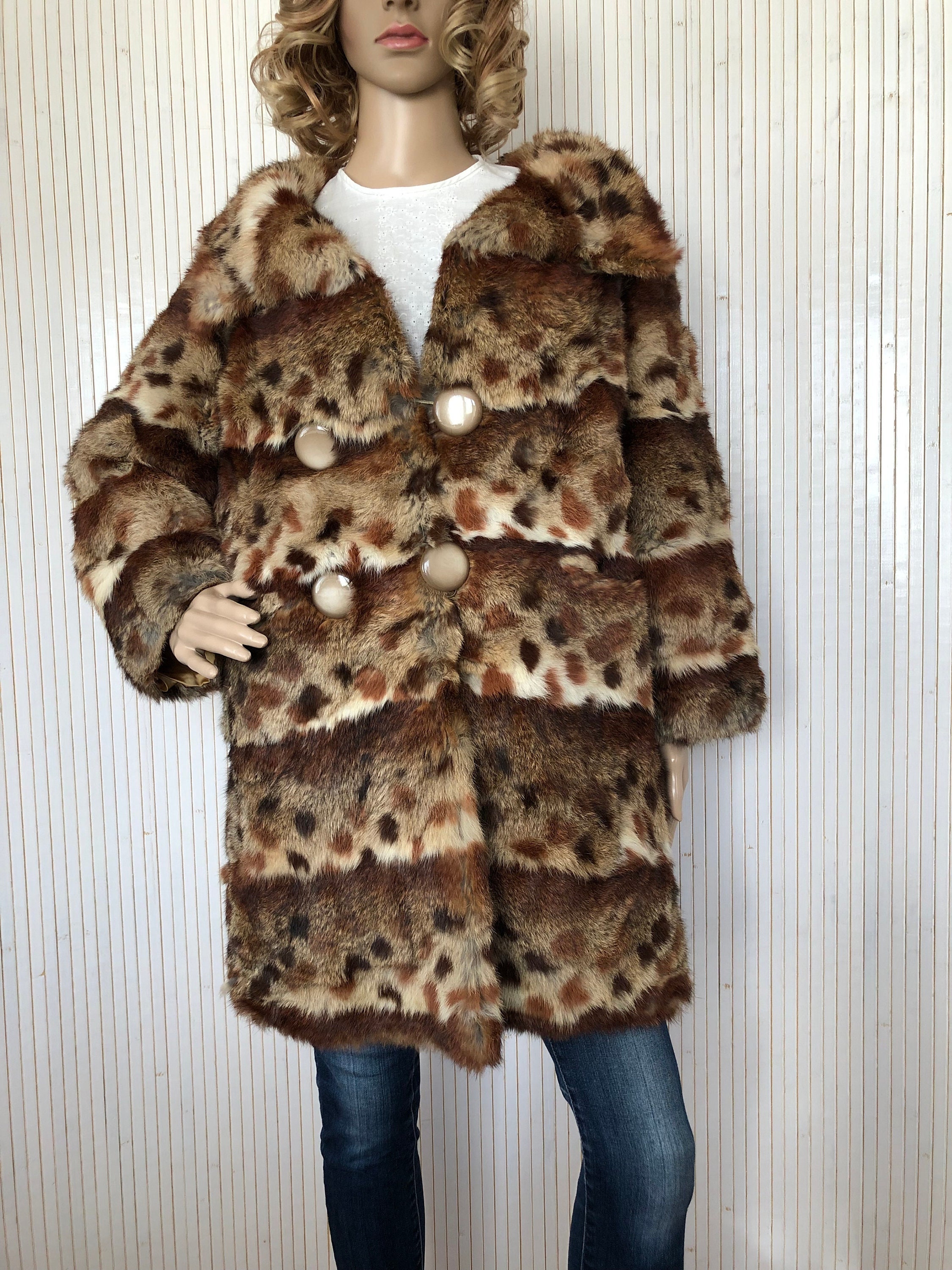 Manteau Femme Hiver Manteau Vintage Manteau en Fourrure Veste unique Etsy France