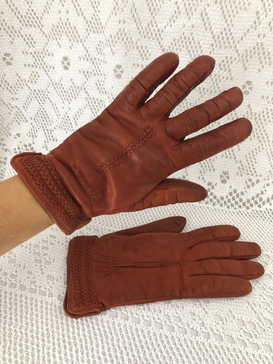 Gants En Cuir D'agneau Pour Femme - Doublure Cachemire, écran Tactile Toute La Main, Chauds Et élégants Pour L'hiver