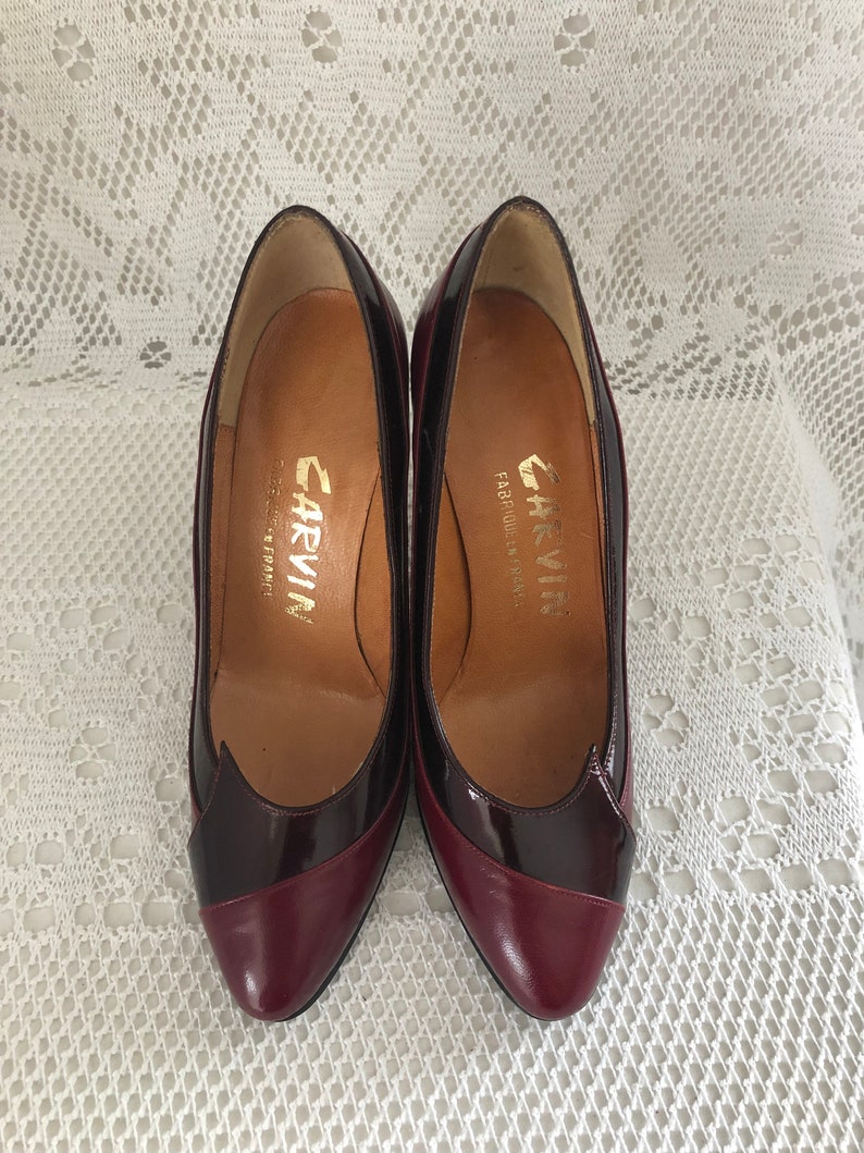 Escarpins Vintage Carina Taille 37 - Cuir Blanc - Talon Fin 5 Cm - Femme