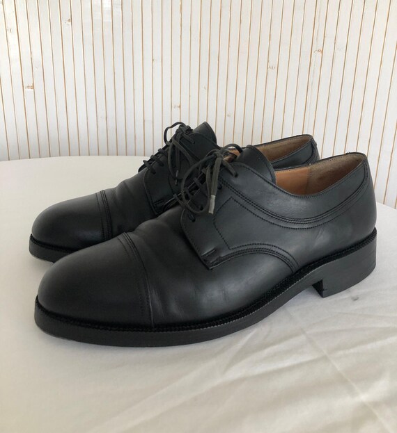 Richelieu City Shoes Derbies Bally Vintage Black Leather 