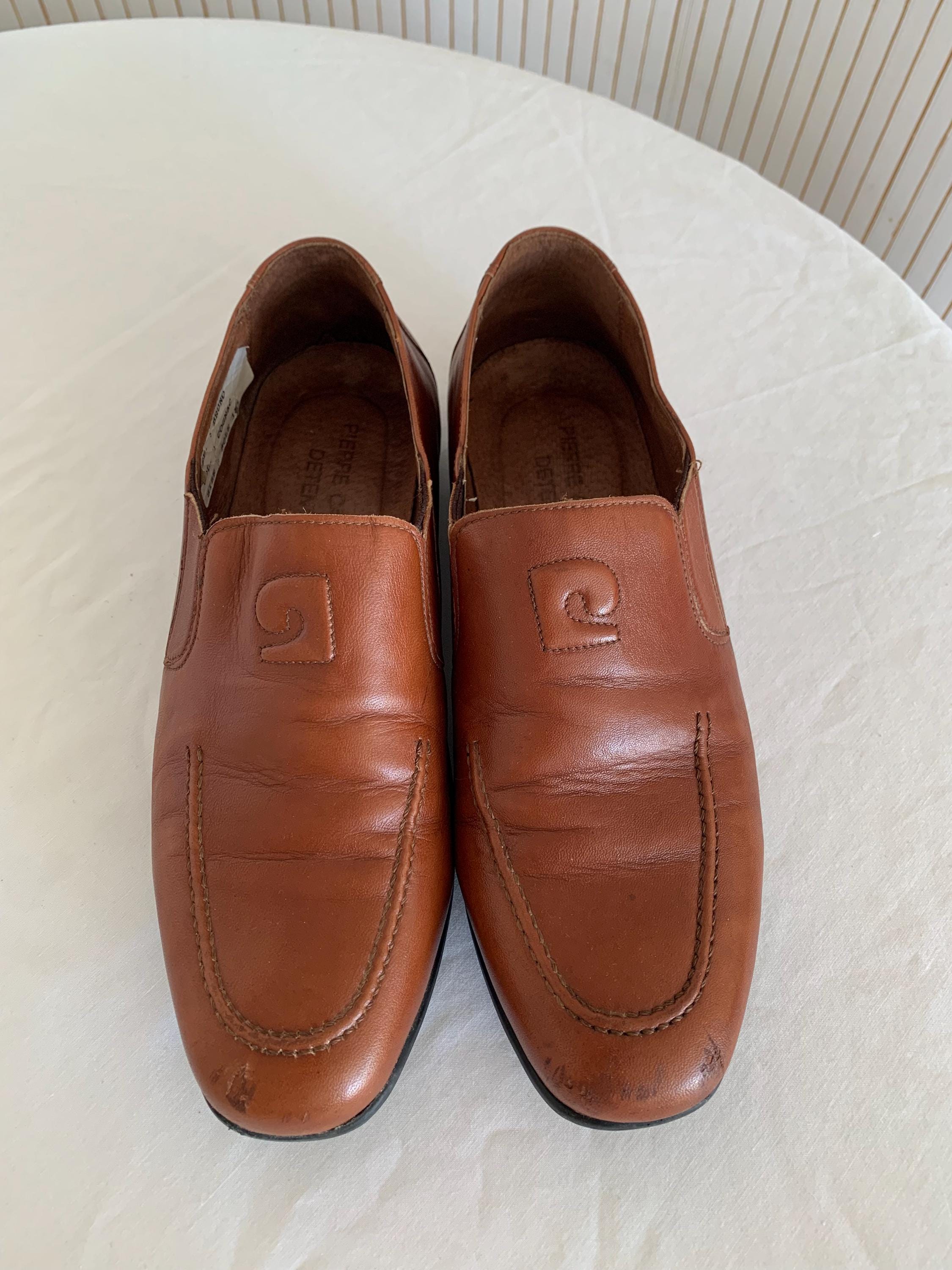 Men’s Vintage 90s Pierre Cardin French Leather Beige Loafers size 11 pierre cardin shoes | eBay main image 2