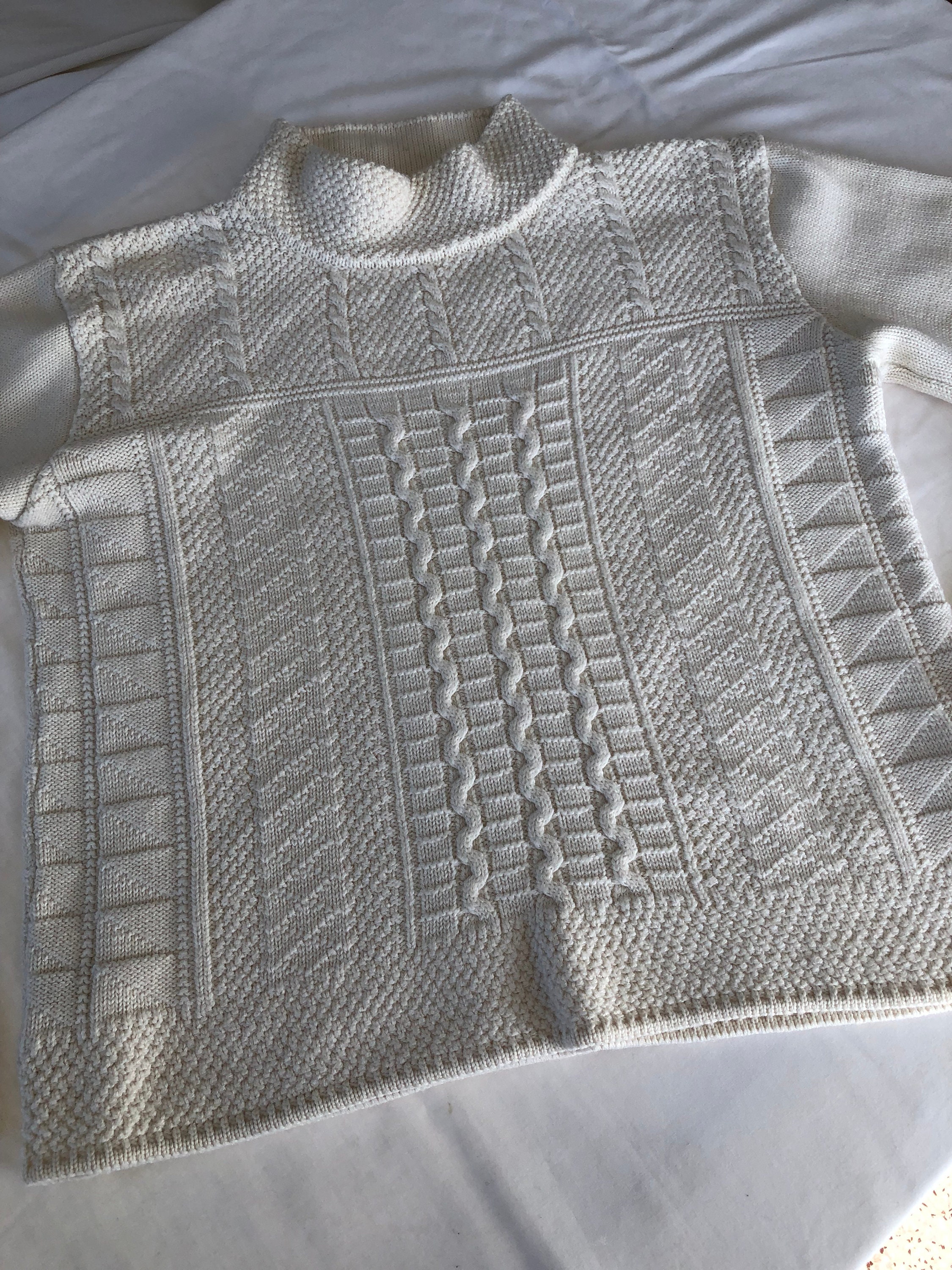 Pull Court Femme Alain Manoukian - 50% Laine Mérinos, Couleur Moutarde, Taille L/XL - Occasion Très Bon état