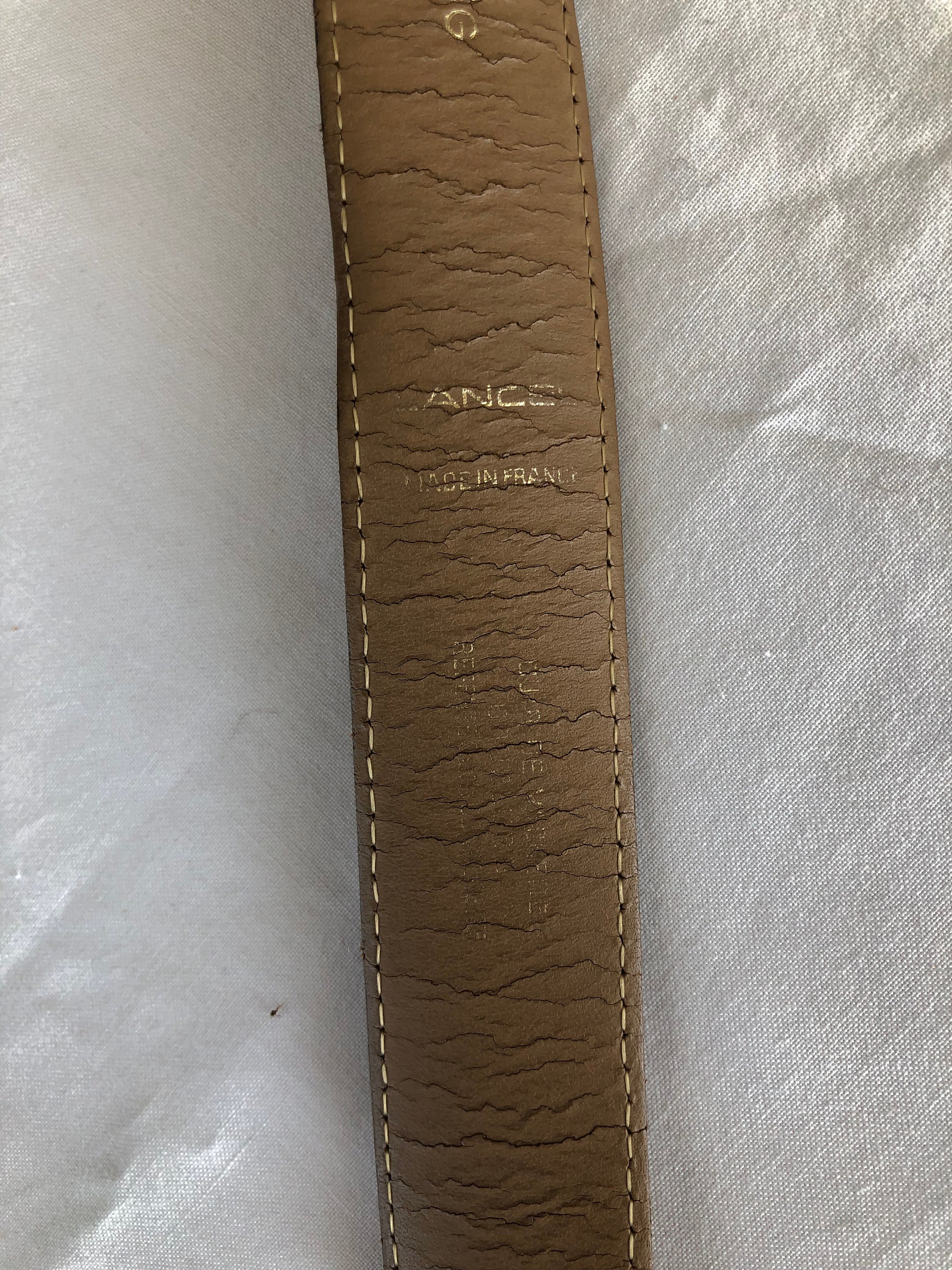 Vintage Leather Belt Lancel Brown Leather Made in France  display picture 1