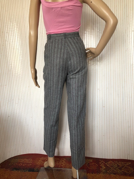 Pantalon en laine Taille haute Vintage Pantalon à… - image 5