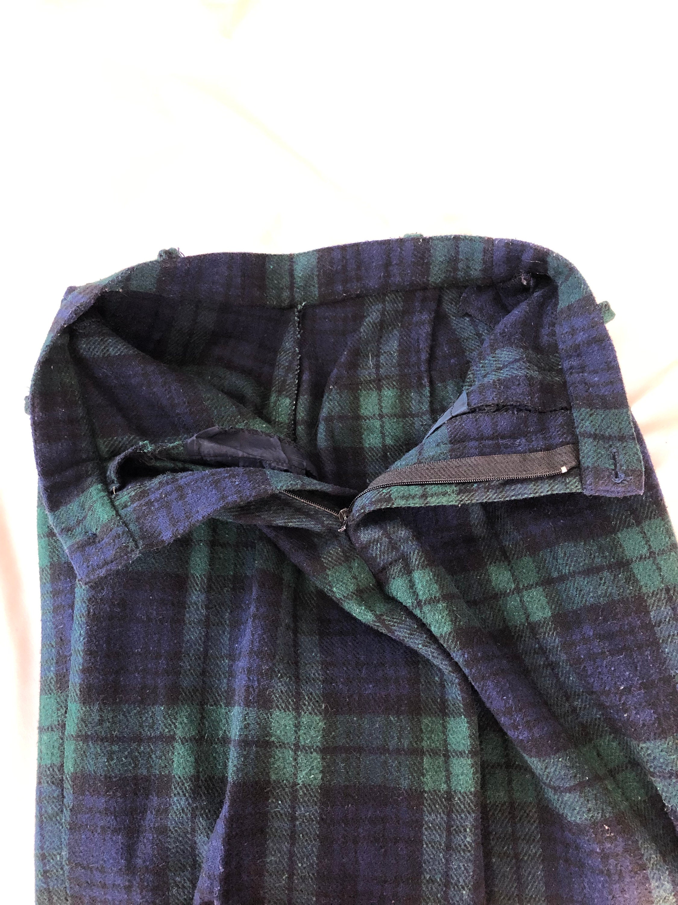 Pantalon ecossais outlet vert femme