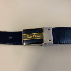 Cintura Pelle Uomo Pierre Cardin | Vera Pelle Di Bufalo | Larga 40 Mm | Fibbia Ardiglione Satinata | Prodotta In Germania | Nero