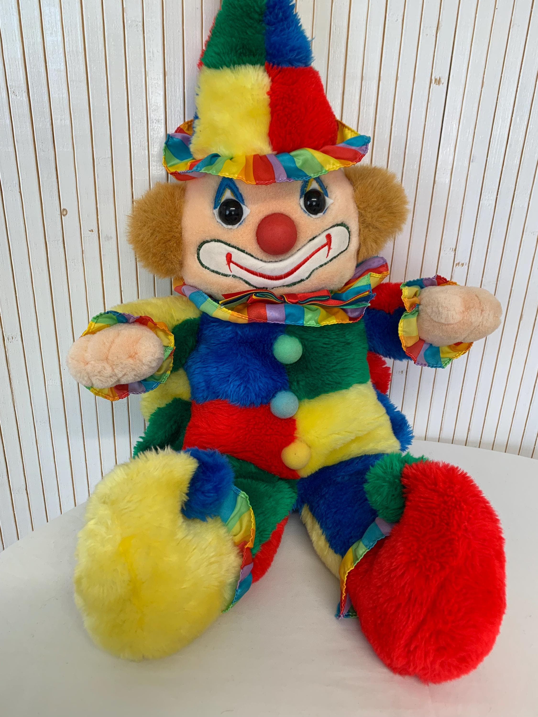 大きなぬいぐるみピエロ抱き枕 ヴィンテージ マルチカラー 65cm 子供