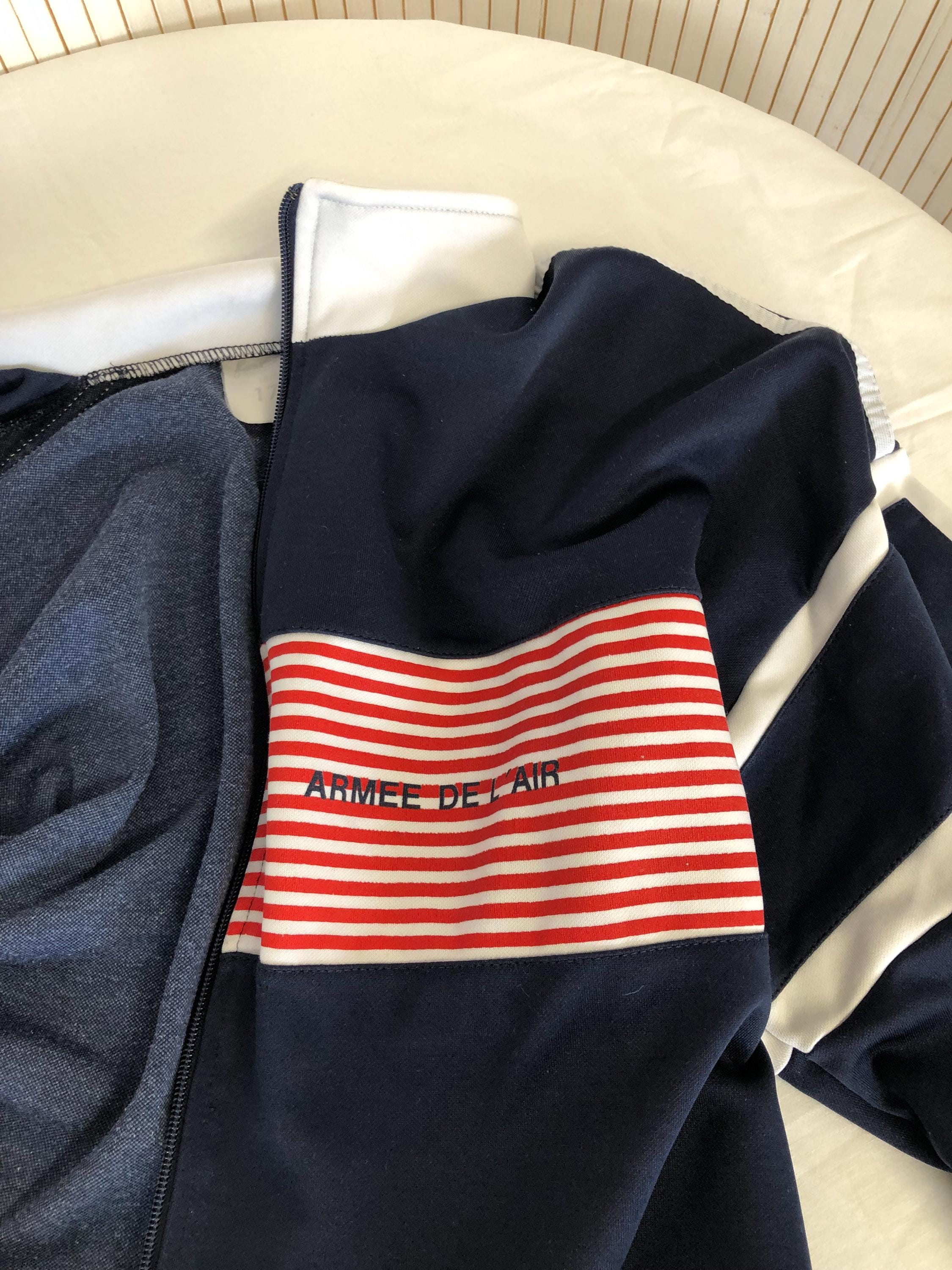 Vintage Men's Air Force Track Jacket Size 174 Navy Blue