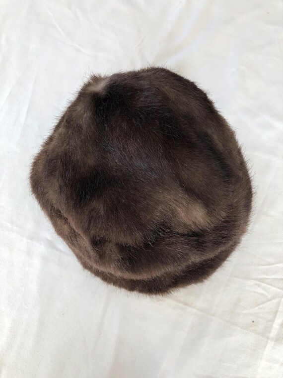 Round Dark Brown Fur Hat ARKTIKA® Russian Round Cossack Hat UNISEX Women main image 4