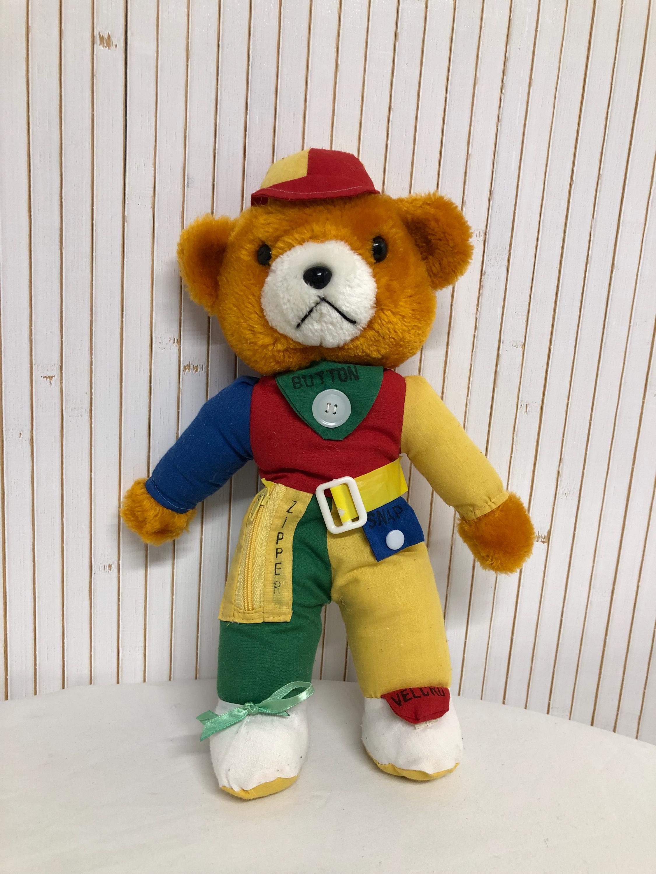 Vintage Clown Teddy Bear Harlequin Teddy Bear Collectible Soft Toy