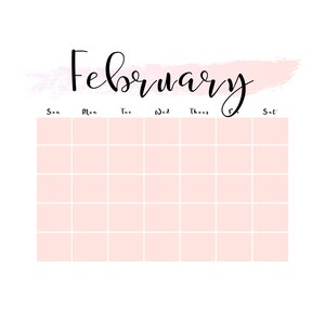 Digital Print Pastel Calendar Instantly Print 11x8.5 in | Etsy