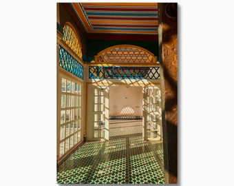 Stretched Canvas Wall Art - Marrakech - Maroc - Jardin - Photographie prête à accrocher