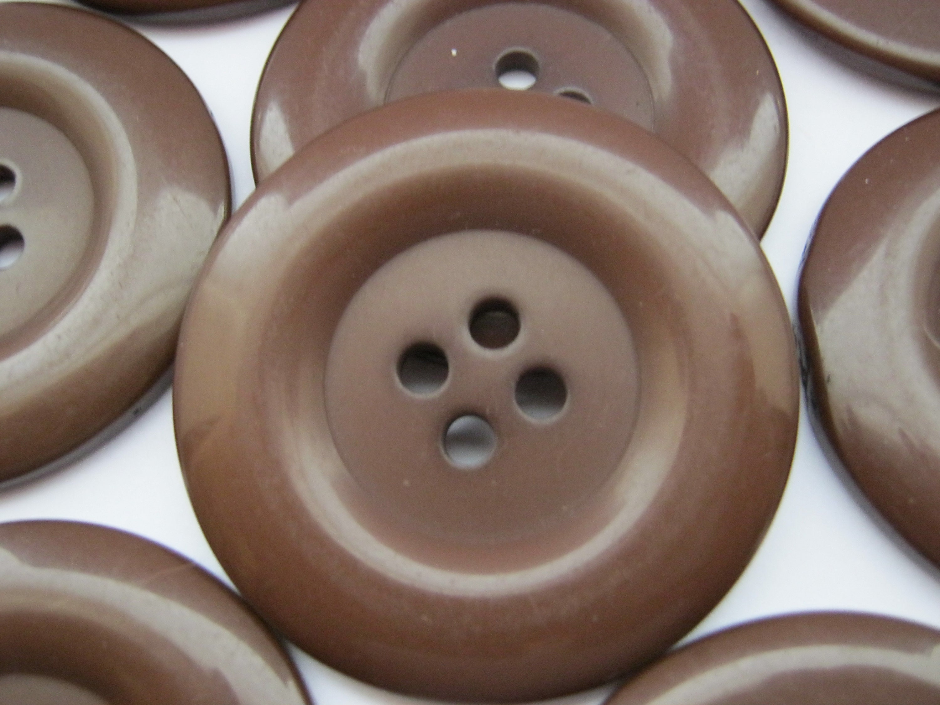 4 Large Brown Coat Buttons 37mm 1 3/8 Resin Jacket Etsy