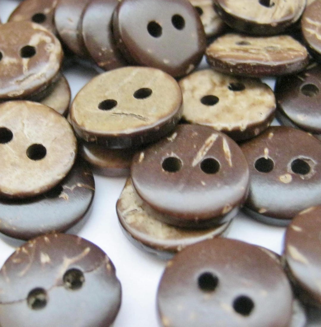 Shell Button Brown Brown Coconut Shell Buttons 10mm 12mm 15mm 20mm Natural Shell Buttons ...