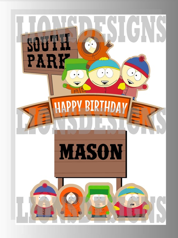 South Park Birthday Party Decoration Doors Balloon Banner Cake Topper Party  Supplies in 2023