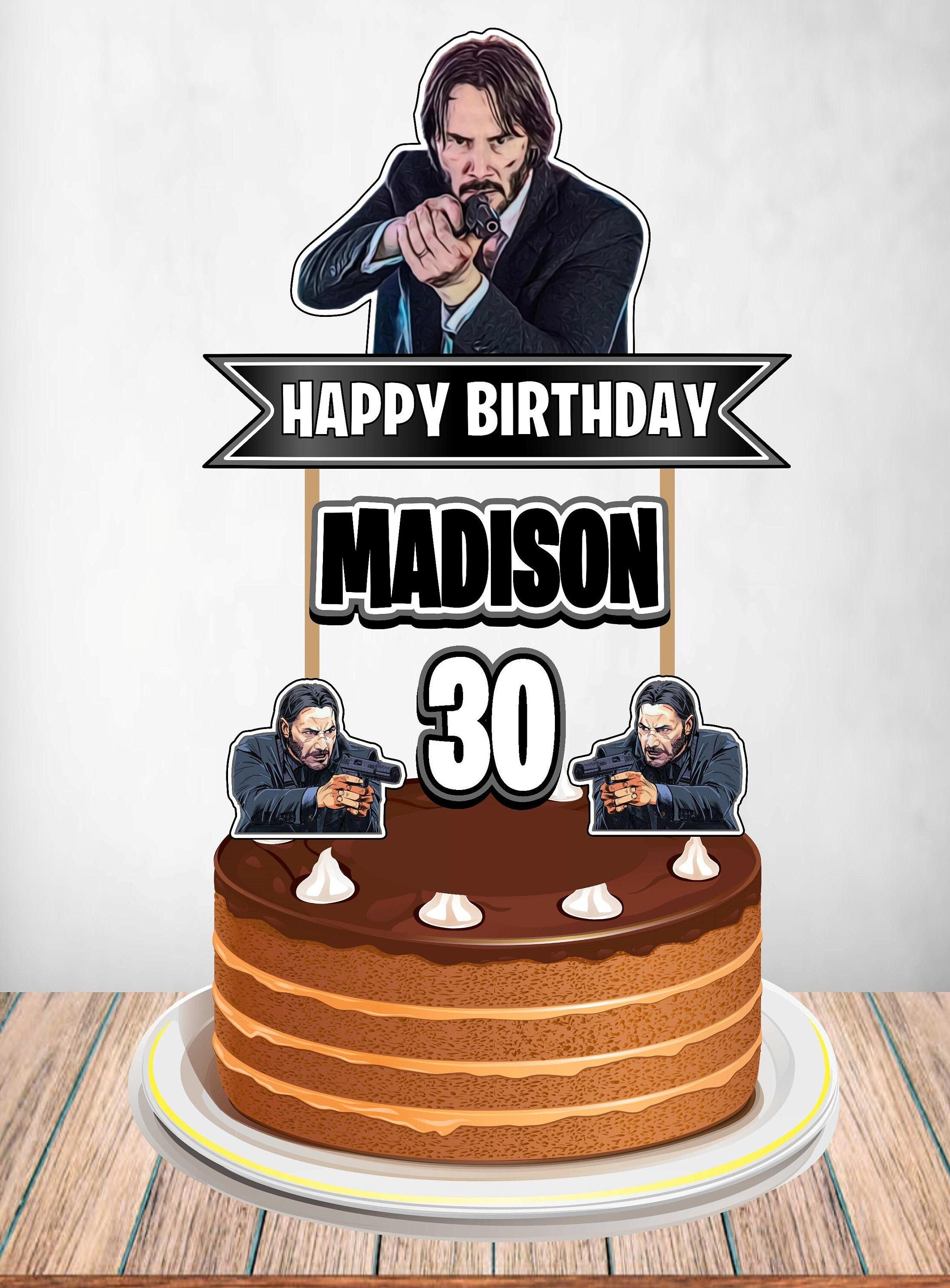 John Wick John Wick Cake Topper John Wick Banner John Wick Etsy