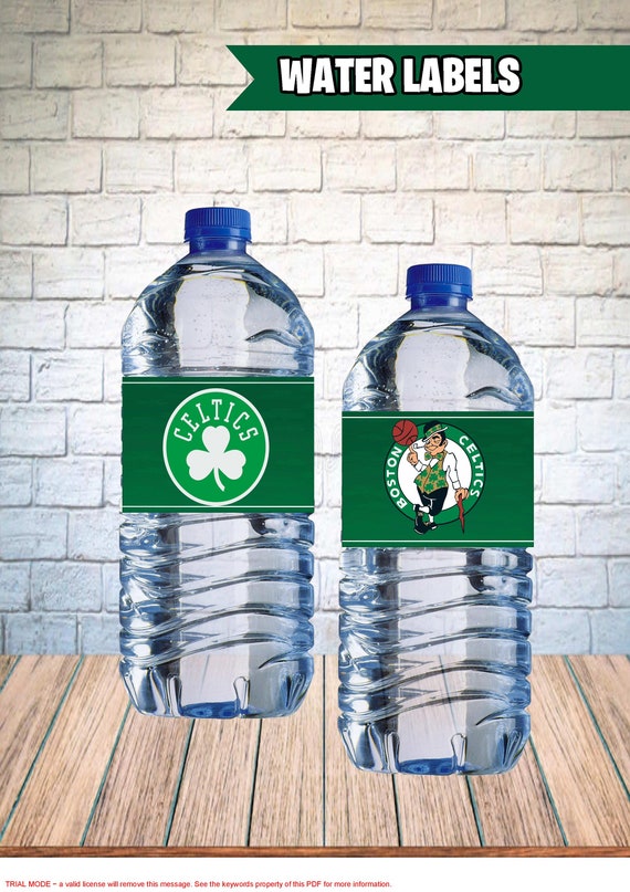 Boston Celtics, Boston Celtics Water Bottle Labels, Celtics Party Decor,  Celtics Party Supplies, Celtics Decoration, Celtics Birthday