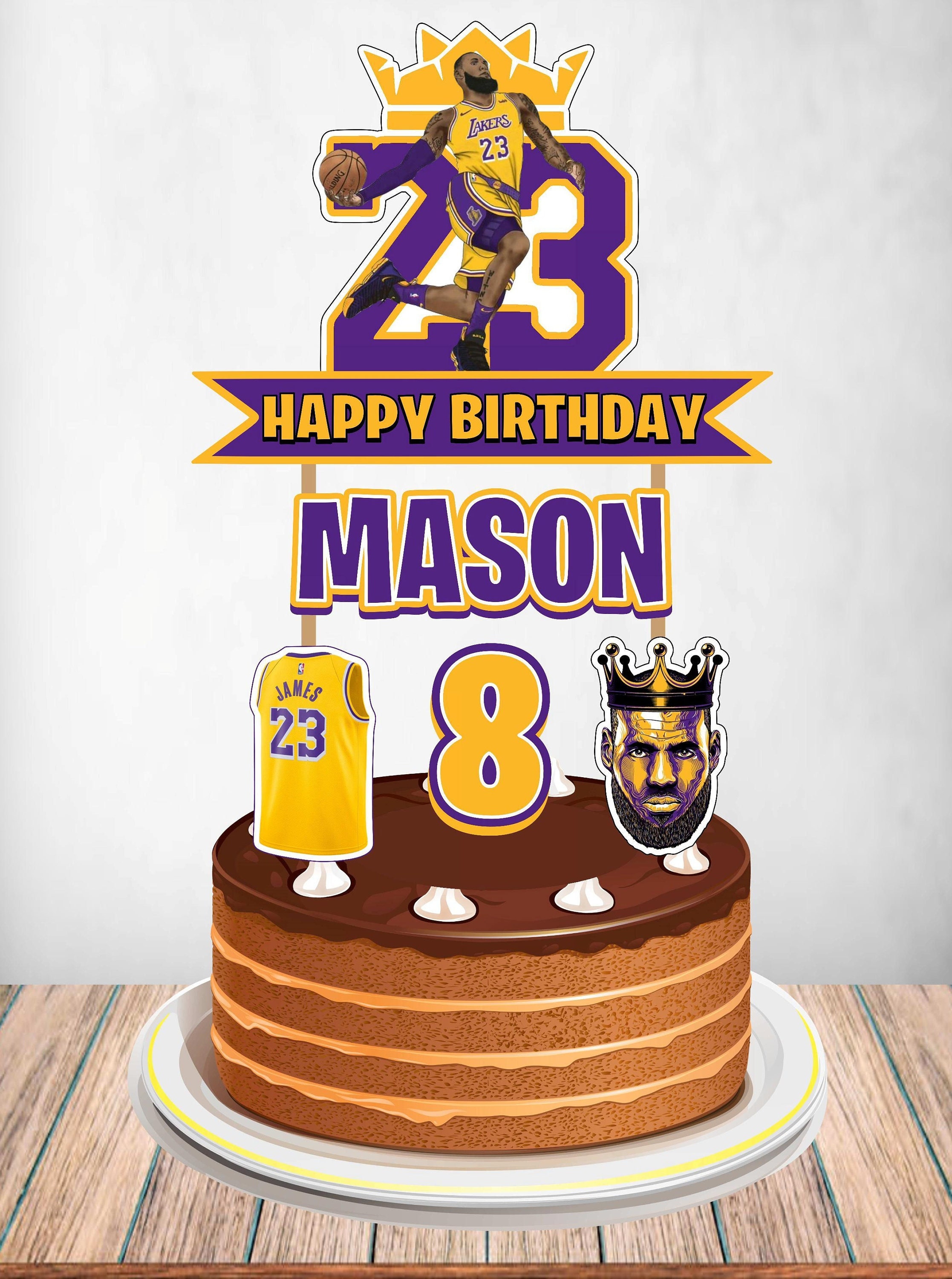 ZaveryCakes LeBron James Los Angeles Lakers Player Jersey Name and Number Pancake Mold