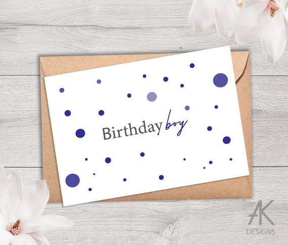 Instant Download Birthday Boy Printable Birthday Boy Card - Etsy