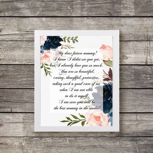 Instant Download Letter for Future Mother,Gift for a Mommy to be,Downloadable Baby Shower present,Shower present,Printable Baby Shower Gift