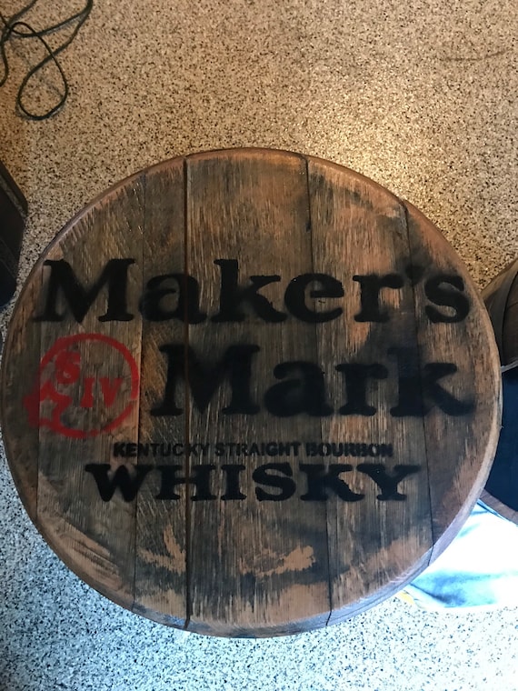Makers Mark Bourbon Barrel Head Etsy