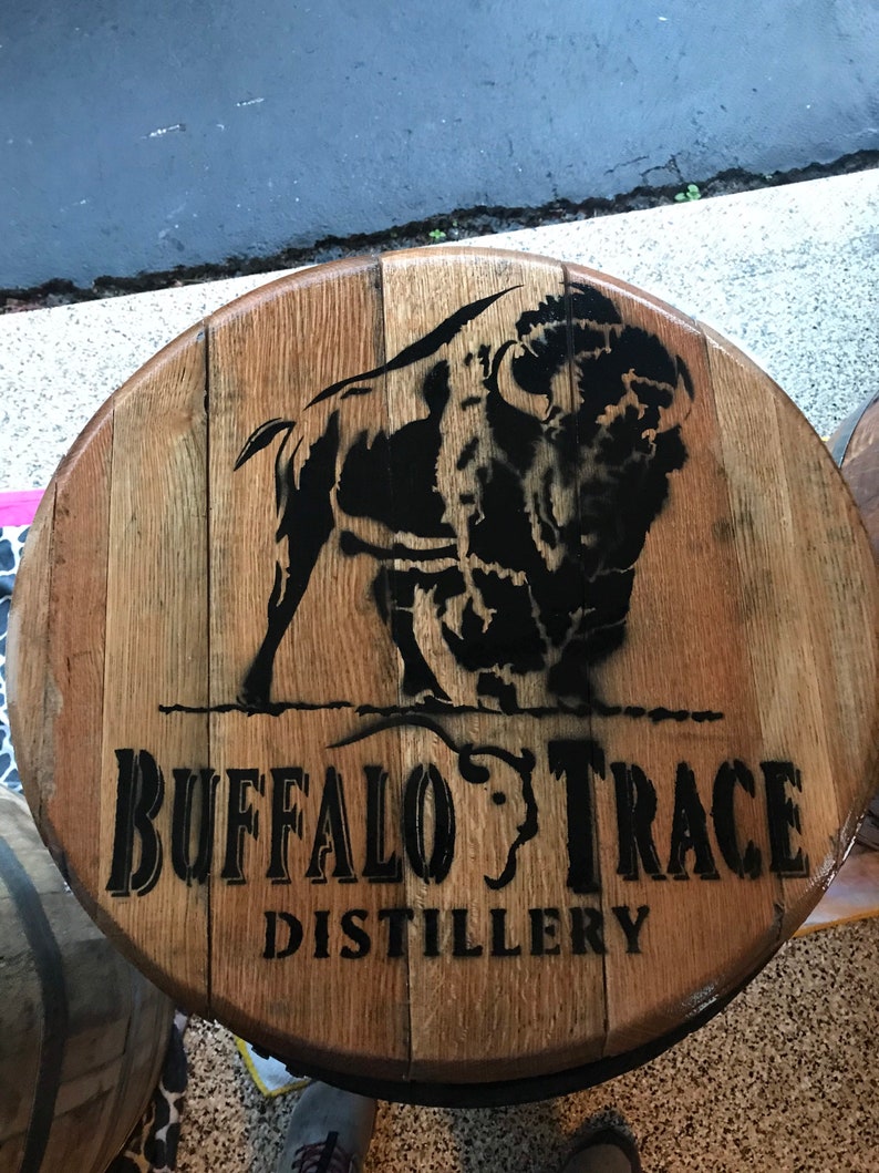 Buffalo Trace Bourbon Barrel Head Etsy