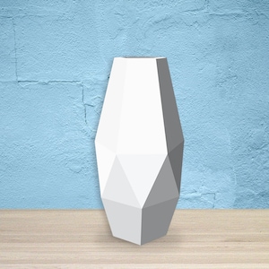 DIY Papercraft Vase,lowpoly vase,Geometrical vase,lowpoly flower vase,papercraft flower vase,Origami vase,floor vase,vase dxf files,3d vase