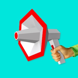 DIY Papercraft Megaphone props, Loudspeaker png, Party props, Rally symbol, Loud hailer, Announcement speaker png