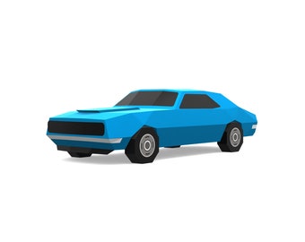 DIY Papercraft 1967 Camaro SS Template (PDF Pattern)