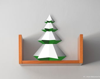 DIY Papercraft Árbol de Navidad, Manualidad de papel de árbol de Navidad, Regalos de Navidad, Juguetes de Navidad, Origami, Decoración del hogar, Decoraciones de papel de Navidad, Manualidades 3D