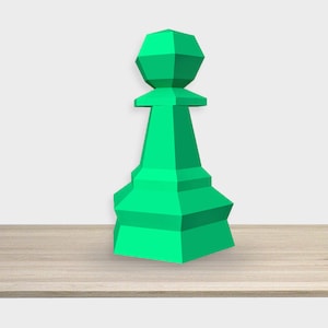 DIY Papercraft Pawn,Chess piece pawn,Chess Pawn,Ches peasants,Chess pikeman,Chess props,Pawn decor,Pawn table decor,Origami pawn printables