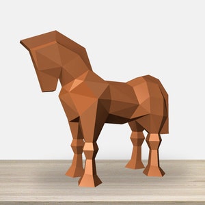 DIY Papercraft Trojan Horsepapercraft Horselowpoly - Etsy
