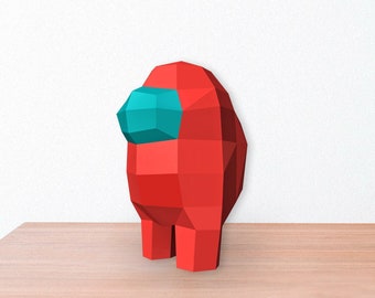 DIY Papercraft Karakter, laagpolige papercraft, toon chcracter, video game karakter, 3d speelgoed, papier speelgoed, papercraft decor, papercraft rekwisieten, 3d ambachten