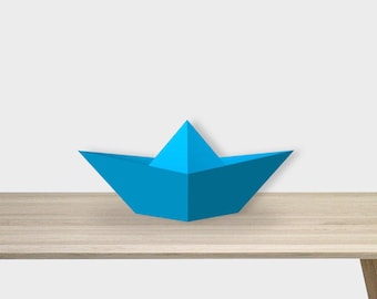 DIY Papercraft boot sjablonen, verjaardagsfeest decor, strandfeest thema, strand rekwisieten, fotografie props, pepakura sjablonen, 3d print bestanden, 3d prop