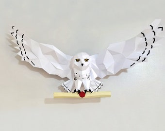 3D Origami Owl Papercraft Template (Digital Files)