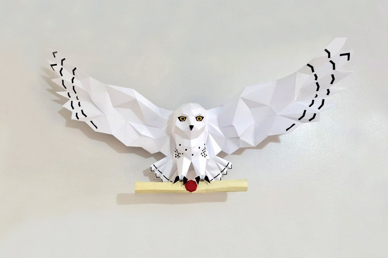DIY Papercraft Owl,3d owl model,origami owl,Owl templates,Sitting owl sculpture,Printable owl,Printable papercraft,Papercraft bird,3d prints image 1