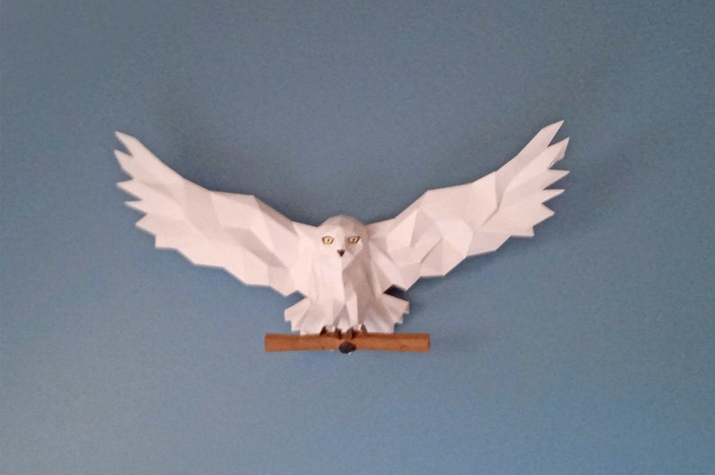 DIY Papercraft Owl,3d owl model,origami owl,Owl templates,Sitting owl sculpture,Printable owl,Printable papercraft,Papercraft bird,3d prints image 4