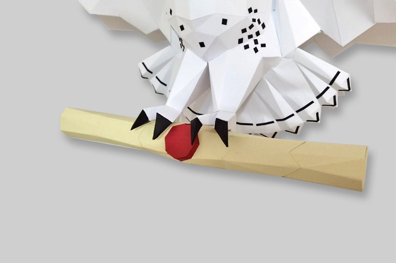 DIY Papercraft Owl,3d owl model,origami owl,Owl templates,Sitting owl sculpture,Printable owl,Printable papercraft,Papercraft bird,3d prints image 3