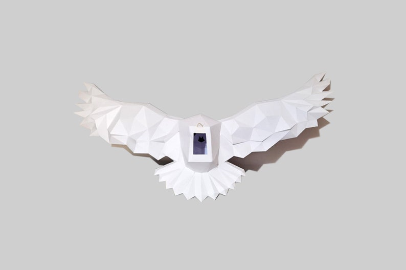 DIY Papercraft Owl,3d owl model,origami owl,Owl templates,Sitting owl sculpture,Printable owl,Printable papercraft,Papercraft bird,3d prints image 2