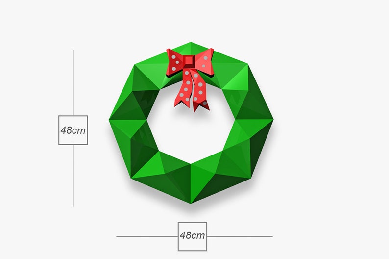 Download Diy Papercraft Christmas Wreath For Front Door Wreath Svg Christmas Decorations Christmas Ornament Lowpoly Wreath Christmas 3d Svg 3d Print Patterns Tutorials Craft Supplies Tools Ceramikos Ly