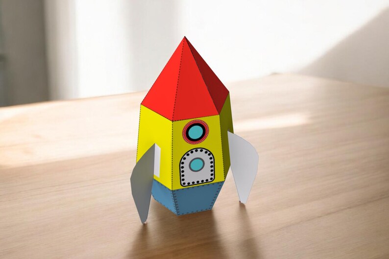 Papercraft A Rokets DIY Papercraft Rocket Favor, Party Decor (PDF Pattern) - Etsy