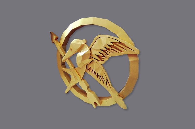 DIY Papercraft Hunger Games Emblem,hunger Games Logo,hunger Game Wall ...