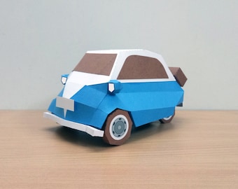 DIY Papercraft Car,Lowpoly Car,3d car model,Printable car Templates,PDF Templates,Paper decor,Pepakura templates,Printable car templates