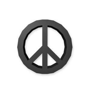 DIY Papercraft Symbol,Peace symbol,Peace prop,3d wall art,3d props,Printable peace symbol,dxf cutting files,cameo files,Pray for peace