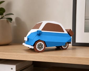DIY Papercraft Car, Lowpoly 3D Model (PDF Templates)
