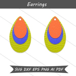 Tear Drop earrings,Geometrical earrings,Dangle earrings,Svg supplies,Svg cut files,Oval earrings,Cricut files,Drop earrings,SVG earrings