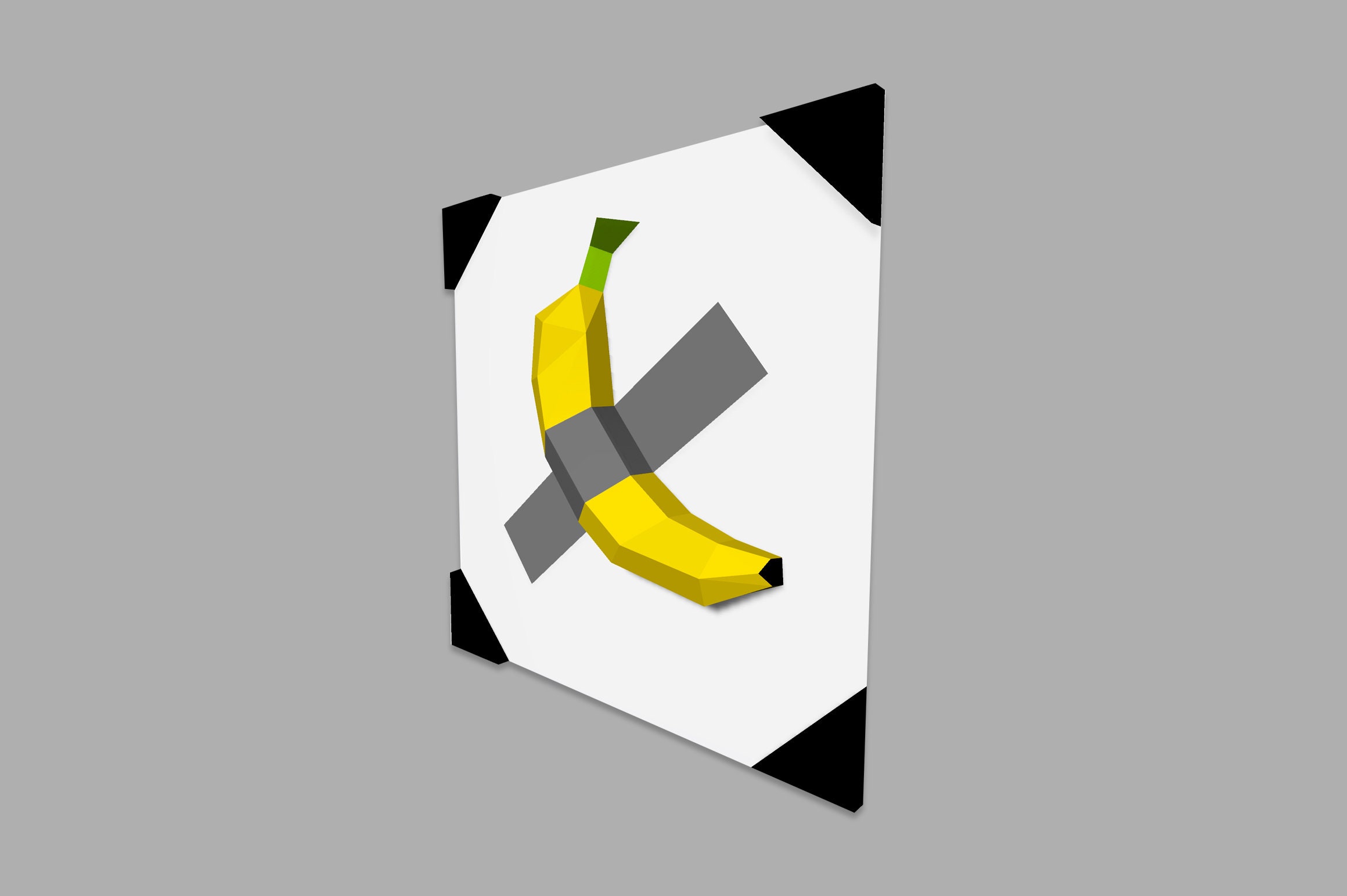 DIY Papercraft Banana,lowpoly Fruits,3d Wall Decor,pepakura Template ...