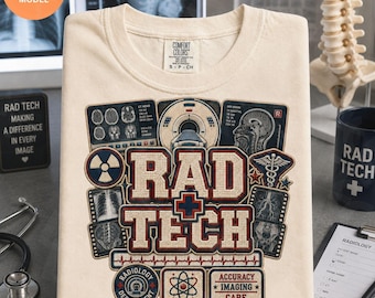 Rad Tech-shirt png, afbeelding medische beeldvorming, professioneel ontwerp radiologie, sublimatie png-download
