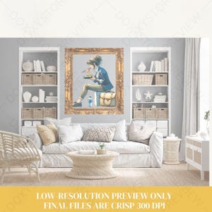 Watercolor Working Girl Clipart Bundle: Quirky Office Art (Digital Download PNG Set 5000x5000px ) image 6